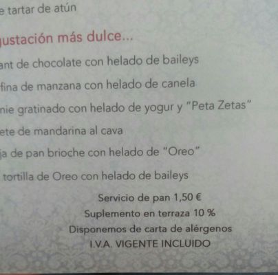 Menu photo 2 Taberna Degusta Madrid, M