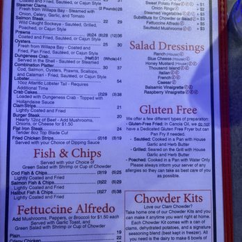 Drop Anchor Seafood & Grill - Menu -entrees - Seafood Near Me - Long Beach, Washington Drop Anchor Seafood & Grill - Menu -entrees - Seafood Near Me - Long Beach, Washington