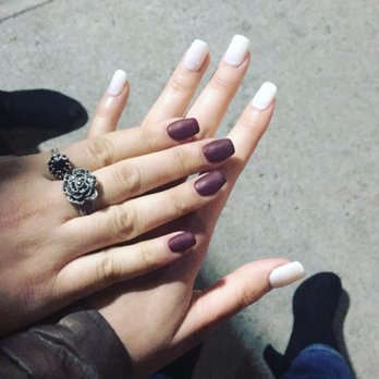 Pure Nail Salon - My friend -dark matte Myself - white gloss Over a week and still perfect. - Nail Salons Near Me - Brooklyn, New York Pure Nail Salon - My friend -dark matte Myself - white gloss Over a week and still perfect. - Nail Salons Near Me - Brooklyn, New York