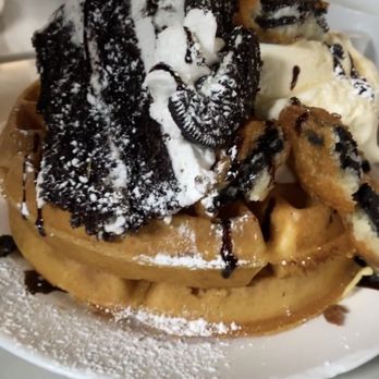 Brownstone Pancake Factory - Oreo Mini Waffle Tower - Breakfast & Brunch Near Me - Edgewater, New Jersey Brownstone Pancake Factory - Oreo Mini Waffle Tower - Breakfast & Brunch Near Me - Edgewater, New Jersey