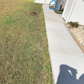 Sam The Concrete Man Grand Strand - in blue circle, the walk was to go to house closer so the gate, when it was fully open would be on concrete. - Masonry/Concrete Near Me - Myrtle Beach, South Carolina