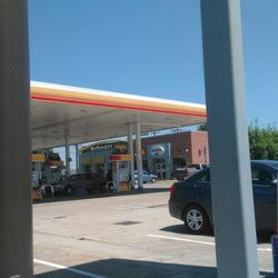 McDonald's - Front of the store shared with a gas station.