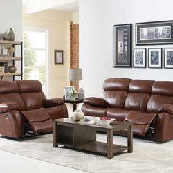 Hess Mattress - GENUINE LEATHER POWER RECLINING SET