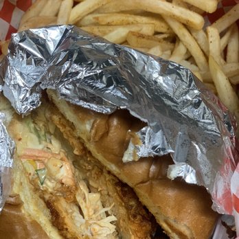Bad Chx - Classy Chicken Sandwich with Fries - Food Trucks Near Me - Houston, Texas