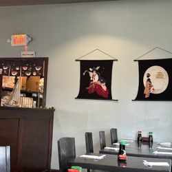 Dining area inside Mikado's