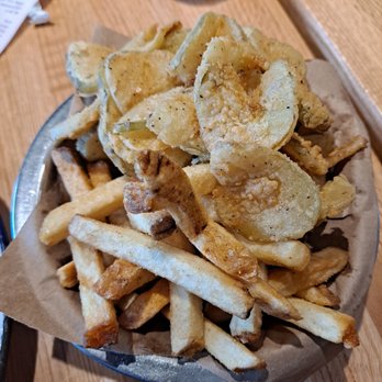 Little Stack Haystack Burgers - Half pickles, half fries - Burgers Near Me - Richardson, Texas