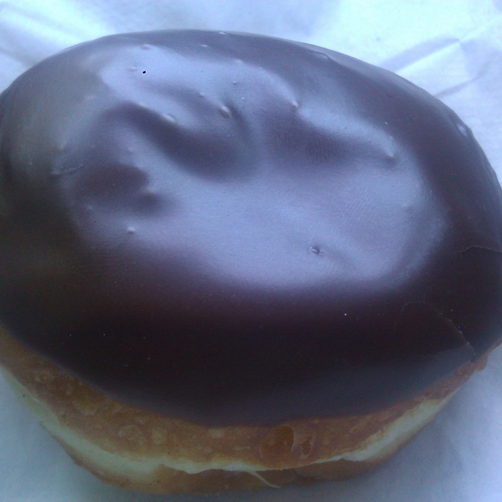 Spudnuts Donuts - Custard Filled Chocolate donut was a bit small, but good. - Donuts Near Me - Northridge, California Spudnuts Donuts - Custard Filled Chocolate donut was a bit small, but good. - Donuts Near Me - Northridge, California