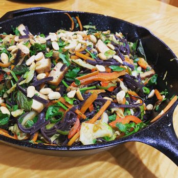 Plants 2 Plates - Pad Thai with black rice noodles. Loaded with tons of healthy veggies and perfectly seasoned baked tofu. - Personal Chefs Near Me Plants 2 Plates - Pad Thai with black rice noodles. Loaded with tons of healthy veggies and perfectly seasoned baked tofu. - Personal Chefs Near Me