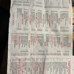 Regular menu