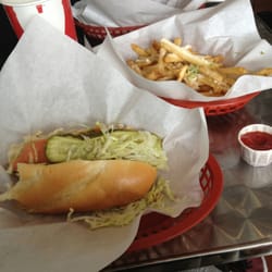 Big Mike's Philly Steaks & Subs - Chicken cheese sub and garlic Parmesan fries