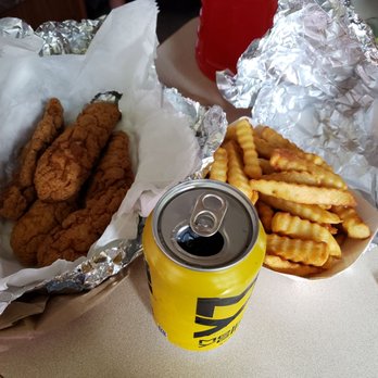 Street Eats - fried chicken, fries, and a can of soda - Food Trucks Near Me