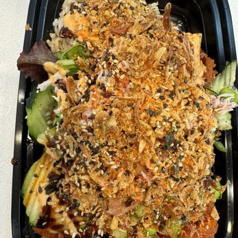 Gosan Poke & Roll - Custom Build Your Own POKE BOWL: 1/2 spring mix, 1/2 brown rice, spicy salmon - Sushi Bars Near Me - Chandler, Arizona Gosan Poke & Roll - Custom Build Your Own POKE BOWL: 1/2 spring mix, 1/2 brown rice, spicy salmon - Sushi Bars Near Me - Chandler, Arizona