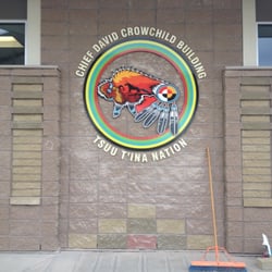 TsuuT'ina Nation Gas Stop - Front sign of the gas station.  New location is at the old site of buffalo run