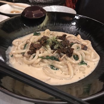 Kinjiro - Mushroom Udon with Black Truffles - Izakaya Near Me - Los Angeles, California Kinjiro - Mushroom Udon with Black Truffles - Izakaya Near Me - Los Angeles, California