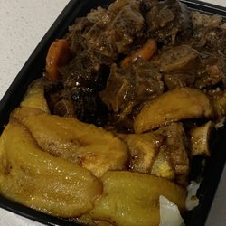 A Ya So Nice Authentic Jamaican Food - Oxtail Plate | Oxtails, rice&peas, cabbage + plantains.