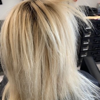 Bluebird Salon Collaborative - Three weeks after my root & blonde touch up. Note the tone. Hair just falling off and out. - Hair Salons Near Me - San Luis Obispo, California Bluebird Salon Collaborative - Three weeks after my root & blonde touch up. Note the tone. Hair just falling off and out. - Hair Salons Near Me - San Luis Obispo, California