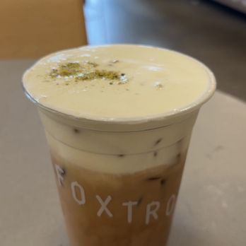 Foxtrot Market - Pistachio cream top latte - Cafes Near Me - Chicago, Illinois Foxtrot Market - Pistachio cream top latte - Cafes Near Me - Chicago, Illinois