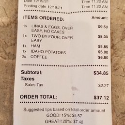 Should have included a Mimosa for this price. And spare me the tip suggestions! Should have included a Mimosa for this price. And spare me the tip suggestions!