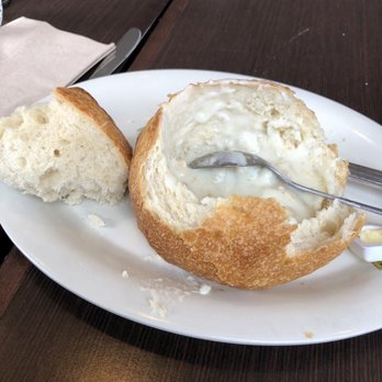 Boudin SF - Bread was hard and cold. I never leave bread behind but this was terrible! - Bakeries Near Me - Costa Mesa, California