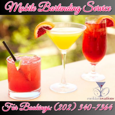 Book Your Event With Us Today! - Professional mobile bartending services wedding receptions, engagement parties, networking events. Mocktails & family friendly drinks avail!