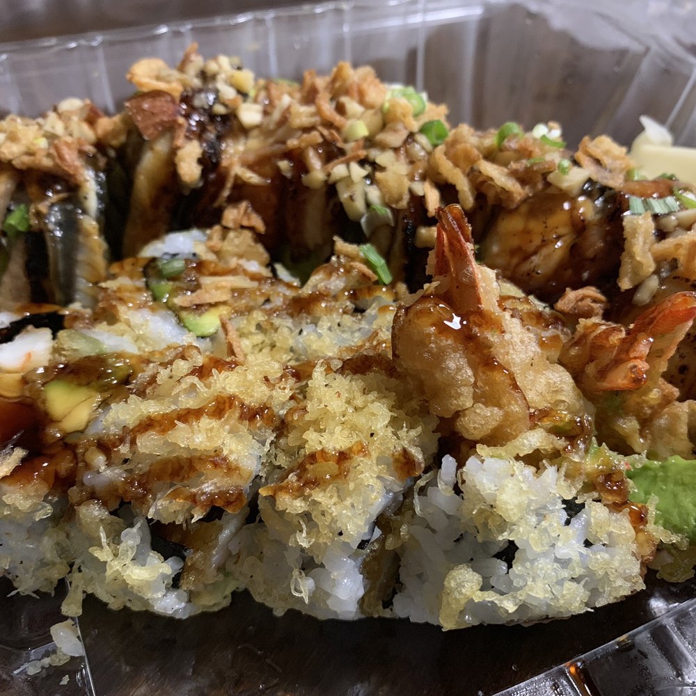 Kiku Sushi - Tuna tempura roll + Kiku dragon roll - Sushi Bars Near Me - Baltimore, Maryland Kiku Sushi - Tuna tempura roll + Kiku dragon roll - Sushi Bars Near Me - Baltimore, Maryland