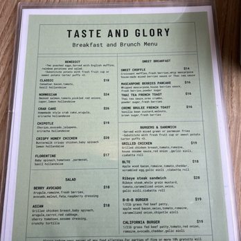 Taste & Glory - Brunch menu - Breakfast & Brunch Near Me - San Mateo, California Taste & Glory - Brunch menu - Breakfast & Brunch Near Me - San Mateo, California