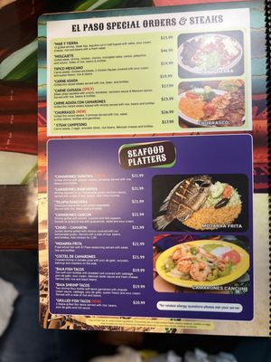 Menu photo 4 El Paso Mexican Restaurant Springfield, VA