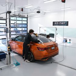 EZ-Tint - Heat shrinking in process.
