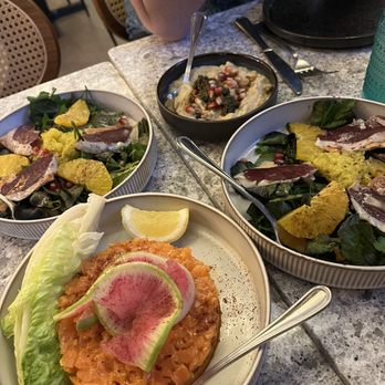 ala - cold mezze: duck prosciutto, salmon kibbeh nayah, baba ganoush - Mediterranean Near Me - Washington, DC, District of Columbia
