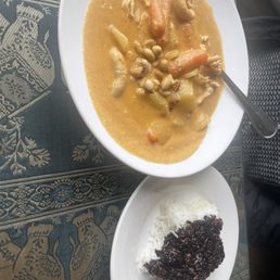 Massaman curry with chicken. Massaman curry with chicken.