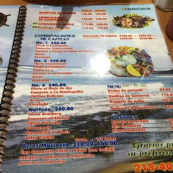 Mi Capitan - Menu