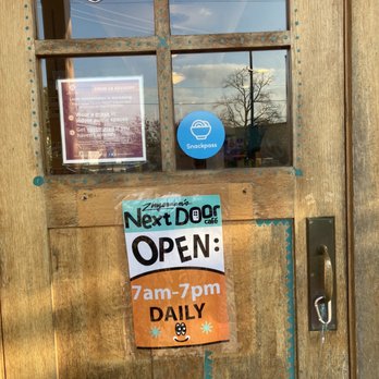 Zingerman's Next Door - Door with hours - Coffee & Tea Near Me - Ann Arbor, Michigan
