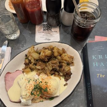 Bubby's Tribeca - Eggs Benedict and cold brew which hit - American Near Me - New York, New York