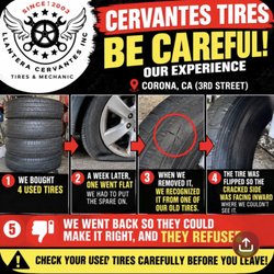 Fields Auto Body - BE CAREFUL buying used tires from Cervantes Tires.