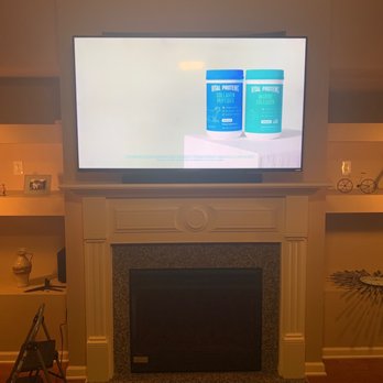 McKay's TV Mounting and Installation - Perfectly hung television which Roberto had to customize - TV Mounting Near Me McKay's TV Mounting and Installation - Perfectly hung television which Roberto had to customize - TV Mounting Near Me