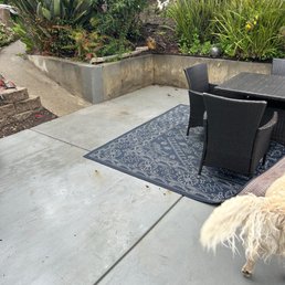 Concrete patio and retaining wall repair Concrete patio and retaining wall repair