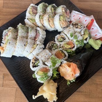 Noble Village - MICHIGAN ROLL (8 pc) SPICY SHRIMP SPECIAL Roll (8 pc) Salmon Hand Roll - Japanese Near Me - Clawson, Michigan Noble Village - MICHIGAN ROLL (8 pc) SPICY SHRIMP SPECIAL Roll (8 pc) Salmon Hand Roll - Japanese Near Me - Clawson, Michigan