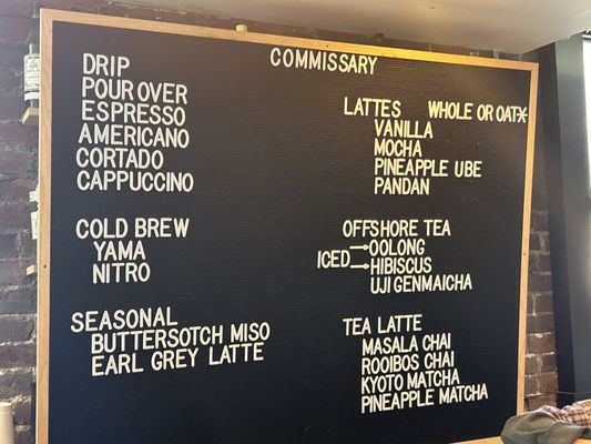 Menu photo 1 Commissary Barber & Barista Indianapolis, IN