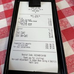 Sunrise Cafe - Our price for lunch. Great Customer Service!!!