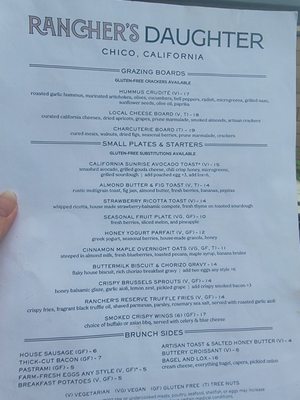 Menu photo 3 Rancher's Daughter Chico, CA Menu photo 3 Rancher's Daughter Chico, CA