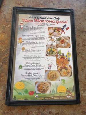 Menu photo 8 Nano Cafe Monrovia, CA Menu photo 8 Nano Cafe Monrovia, CA
