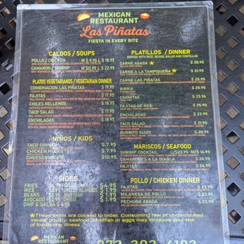 Las Pińatas - Menu - Mexican Near Me - Chicago, Illinois