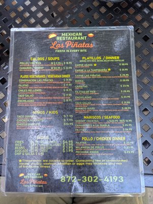 Menu photo 1 Las Pińatas Chicago, IL