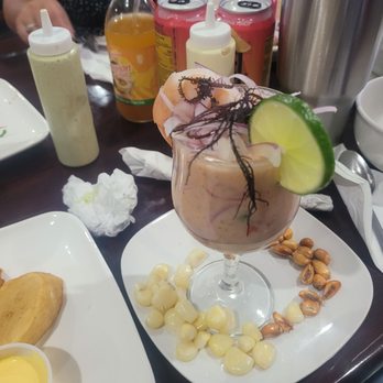 Hugo's Restaurant - The Leche de Tigre was briny and so refreshing!! Must have order!!! - Latin American Near Me - Rahway, New Jersey