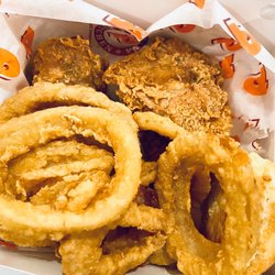 Popeyes Louisiana Kitchen - 2 piece fried chicken & onion rings