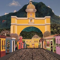 Beautiful mural of Antigua