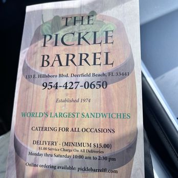 Pickle Barrel Deli - Interior - Delis Near Me - Deerfield Beach, Florida Pickle Barrel Deli - Interior - Delis Near Me - Deerfield Beach, Florida