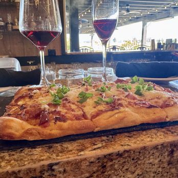 Truffle Pig Winery & Vineyards - Italian Trio Flatbread. Was really good if it was for $14 not $20 for that much it should be better but it was doughy. - Wineries Near Me - Temecula, California Truffle Pig Winery & Vineyards - Italian Trio Flatbread. Was really good if it was for $14 not $20 for that much it should be better but it was doughy. - Wineries Near Me - Temecula, California