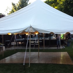 Our 16FT. Dance floor. Covered by our 20x20 Tent