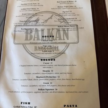 Balkan Bar and Grill - Menu - Bulgarian Near Me - Las Vegas, Nevada